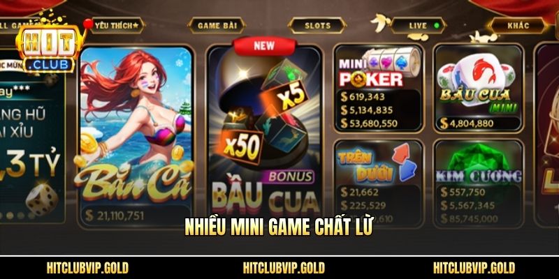 Nhiều mini game chất lừ